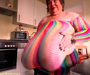 046 Ps 0130 Karola Oily Giant Rainbow Boobs $11 99 2