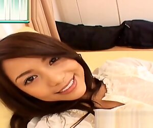 Squirting asian milf fucked with vibrator