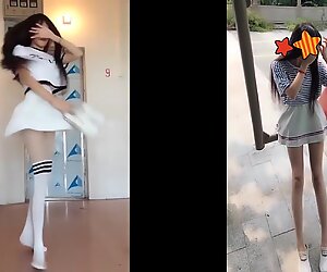 T. asiatico ragazza spettacolo, 18anni bambina sexy carina sinistra o destra parte2