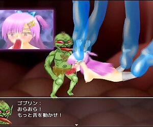 A video of magical warrior Lena being restrained by slime tentacles and being free to goblins
