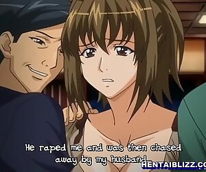 Caught Japanese hentai girls hard gangbanged