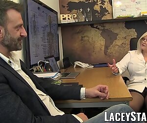 LACEYSTARR - GILF eats Pascal White cum after sex